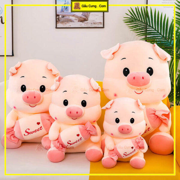 Gau bong heo hong om keo baby cute GY0017 PIG 1