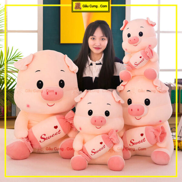 Gau bong heo hong om keo baby cute GY0017 PIG 5