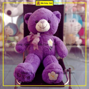 gau bong teddy mau tim long tho gy0003 ted anh thuc te 2